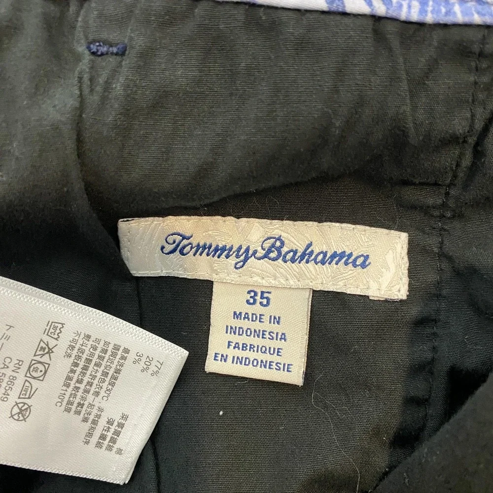 Tommy Bahama Shorts Mens 35 Blue Stretch Chino Relaxed Fit 10 Inch Inseam Casual